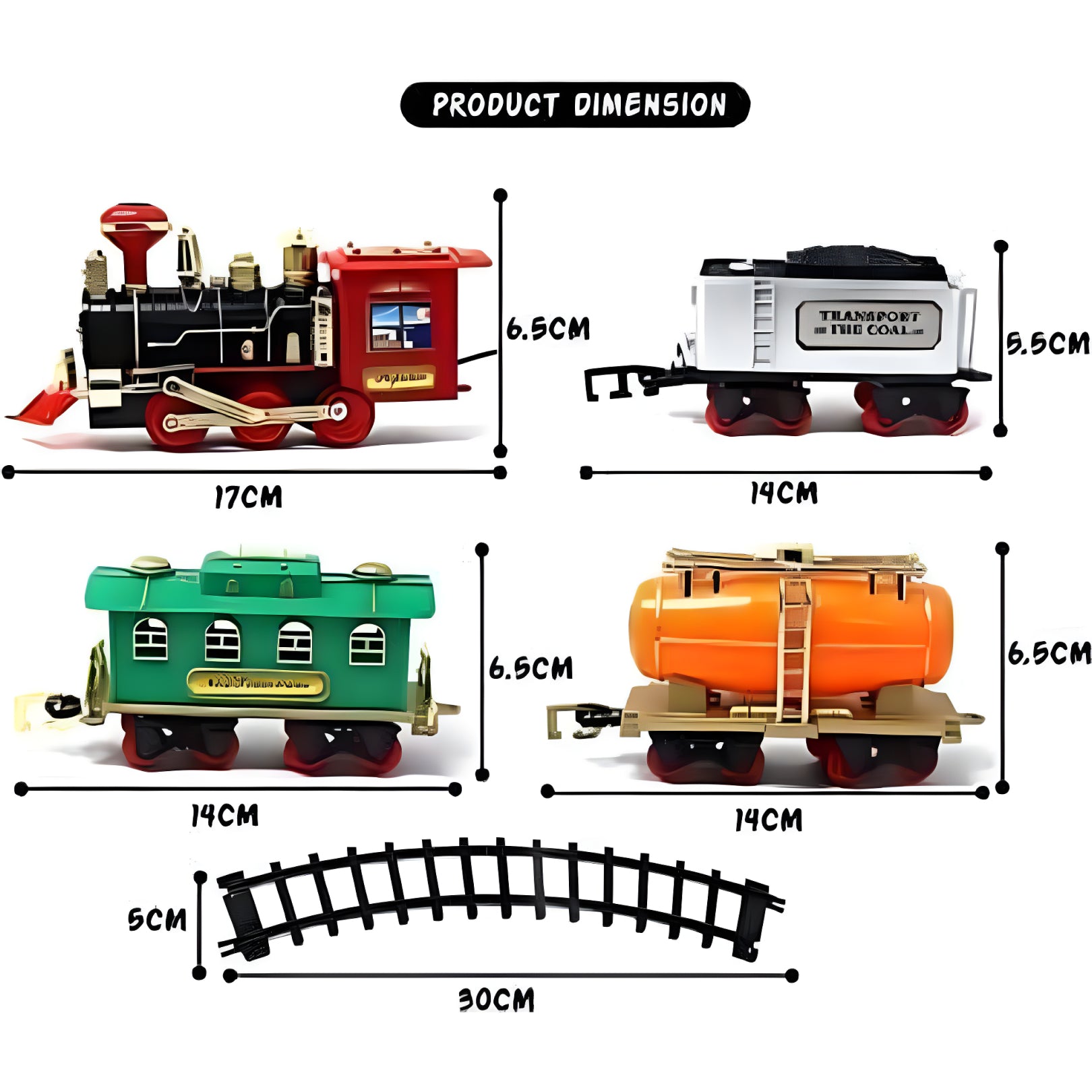 Classic Steam Train Set for Kids – Battery Operated Toy Train with Track, Smoke & Lights | Vintage Locomotive Playset (3+ Years)