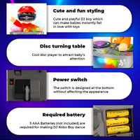 DJ Coco Dancing Robot Toy for Kids – Musical Light-Up Sound Toy with Bump & Go Action | Fun Battery-Operated Gift for Boys & Girls

