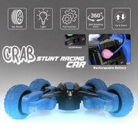 360° Car Double Sided Rotating RC Stunt Car, Remote Control Car Toy with in-Built Rechargeable Battery, USB Cable, Screw Driver & Light for Kids
