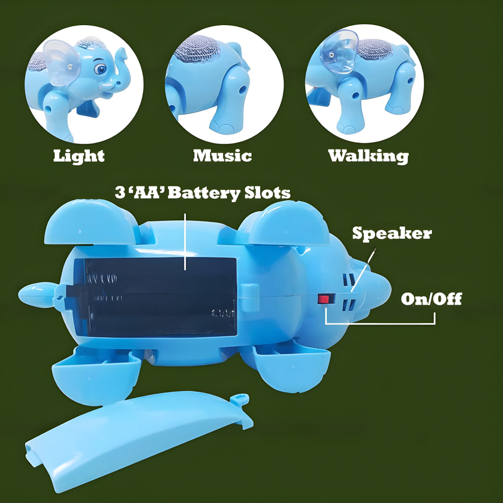 Musical Dancing Elephant Toy with Flashing Lights and Realistic Sounds, Musical Toys for Boys & Girls