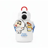 Crayon Shinchan Insulated Steel Bottle 600ml | Dual Mouth (Sipper & Spout) | SUS 316 | Hot & Cold with Strap
