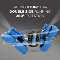 360° Car Double Sided Rotating RC Stunt Car, Remote Control Car Toy with in-Built Rechargeable Battery, USB Cable, Screw Driver & Light for Kids
