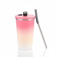 Gradient Insulated Steel Tumbler | 600ml | Double Wall | Hot & Cold | Premium Design
