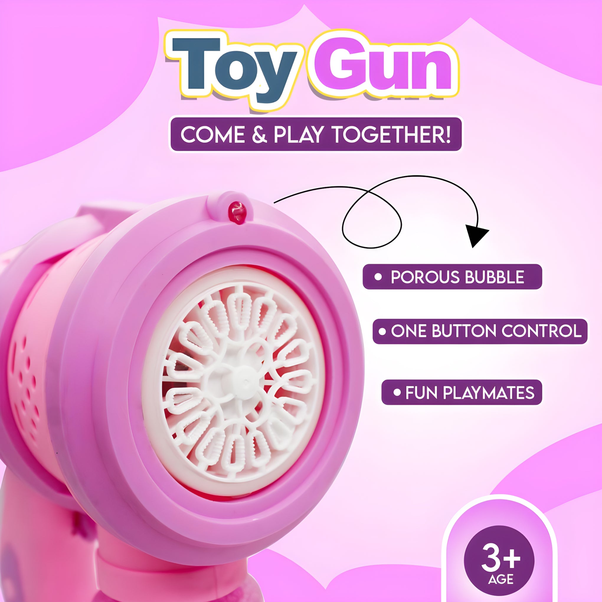 Automatic Bubble Gun for Kids – Leak-Proof Space Bubble Blower with LED Lights | Fun Bubble Maker Toy for Boys & Girls