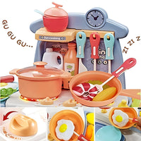 Kitchen Playset with Sound & Light – 26-Piece Mini Kitchen Set with Pretend Food, Chef Role Play & Accessories for Toddlers
