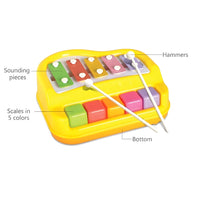 2-in-1 Xylophone &amp; Piano Musical Toy for Kids – Colorful Keys, Mallets &amp; Crisp Tones | Safe Musical Development Toy for Ages 1+
