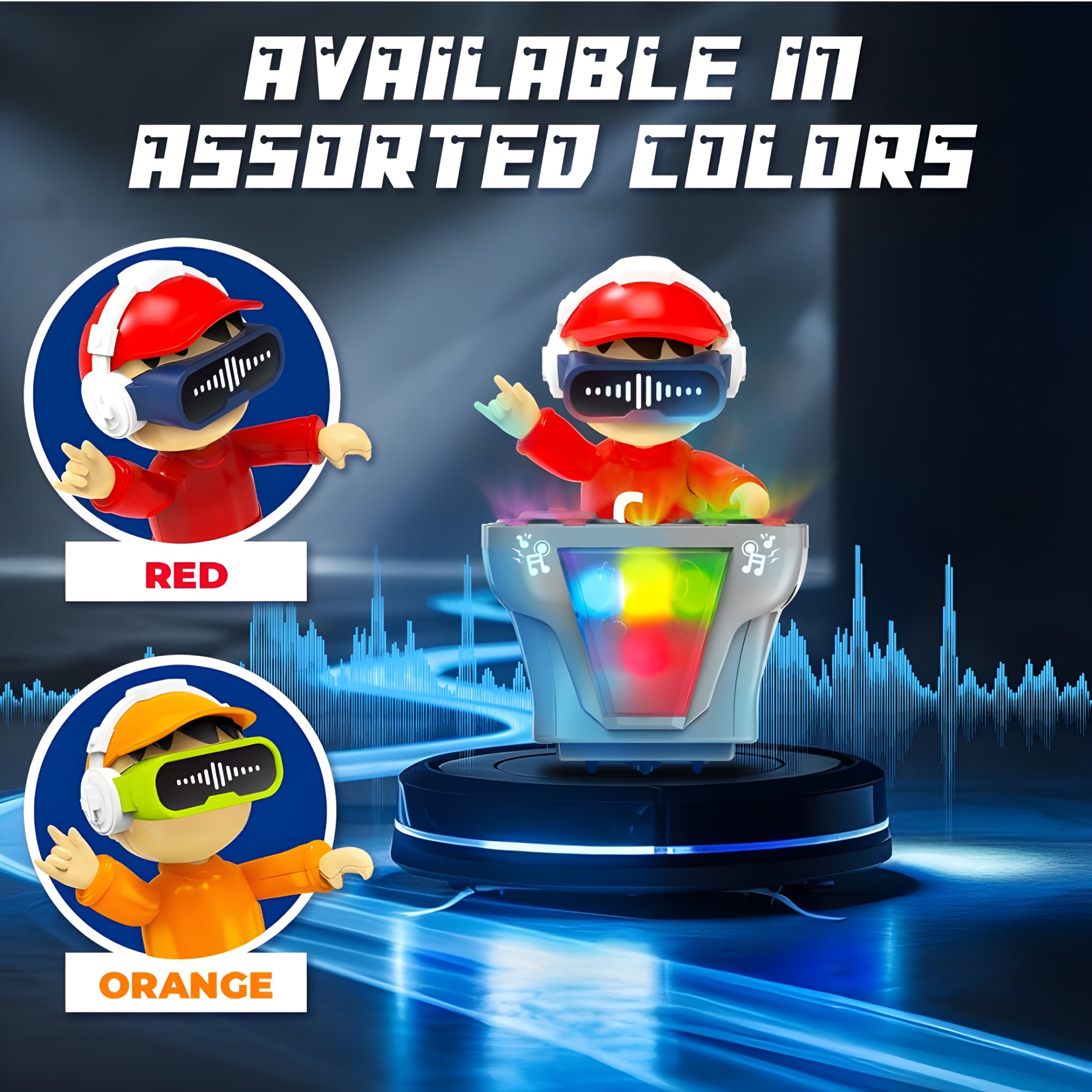 DJ Coco Dancing Robot Toy for Kids – Musical Light-Up Sound Toy with Bump & Go Action | Fun Battery-Operated Gift for Boys & Girls