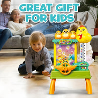 Electric Catch Ball Game Machine for Kids – Interactive Tabletop Reaction Toy with Rotating Chicken & Spin Catch Wheel (1 Pc, Random Color)
