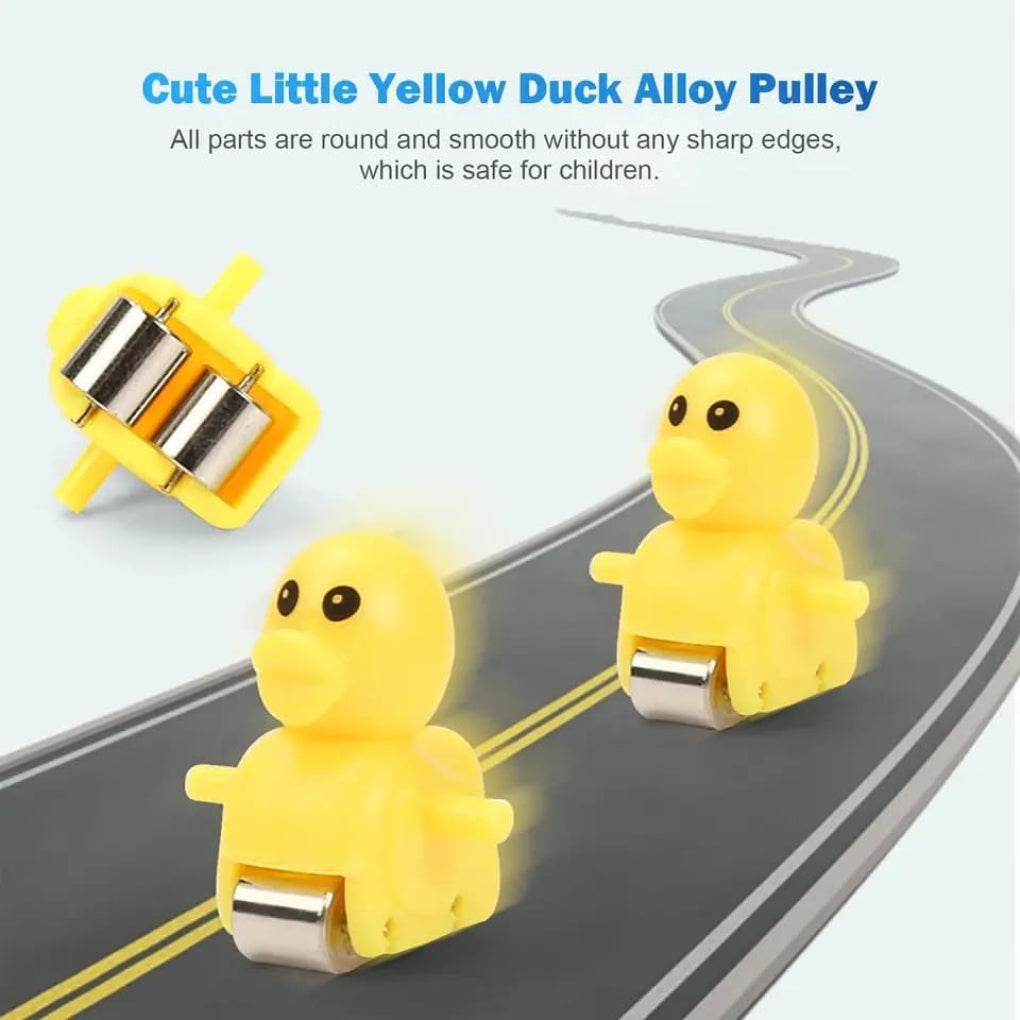 Duck Track Racing Toys for Kids | Little Lovely Duck Slide Climbing Toys for Kids, Small Ducks Stair Escalator Toy with Lights and Music - 3 Duck Included
