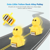Duck Track Racing Toys for Kids | Little Lovely Duck Slide Climbing Toys for Kids, Small Ducks Stair Escalator Toy with Lights and Music - 3 Duck Included
