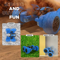 360° Car Double Sided Rotating RC Stunt Car, Remote Control Car Toy with in-Built Rechargeable Battery, USB Cable, Screw Driver & Light for Kids
