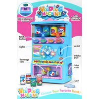 Interactive Vending Machine Toy for Kids – Lights, Sounds & Play Coins | Pretend Drink Dispenser with Beverage Cans
