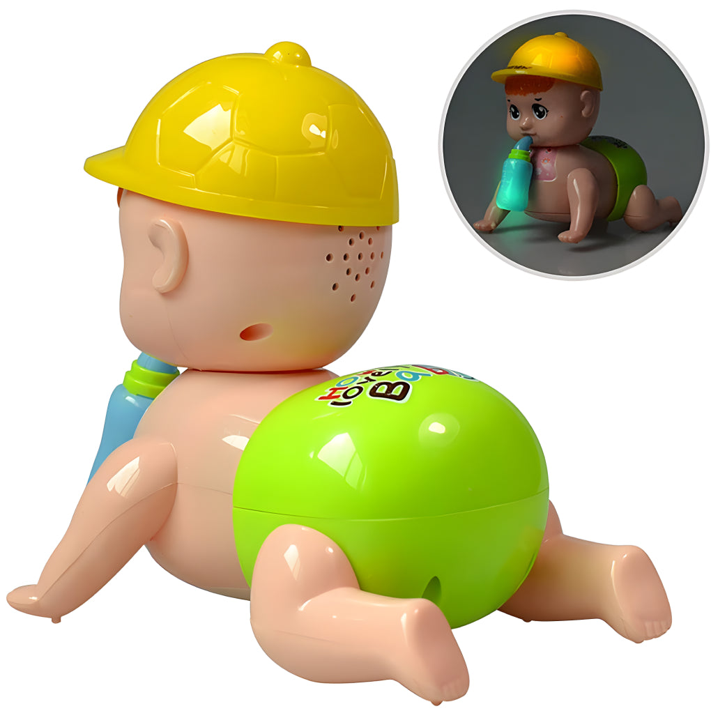 Crawling Baby Toy with Music and Flashing 3D Light Sound Musical Toy Toddler Baby, Kids Running and Weeping Baby Crawling Attractive Naughty Toy for Kids
