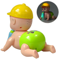 Crawling Baby Toy with Music and Flashing 3D Light Sound Musical Toy Toddler Baby, Kids Running and Weeping Baby Crawling Attractive Naughty Toy for Kids
