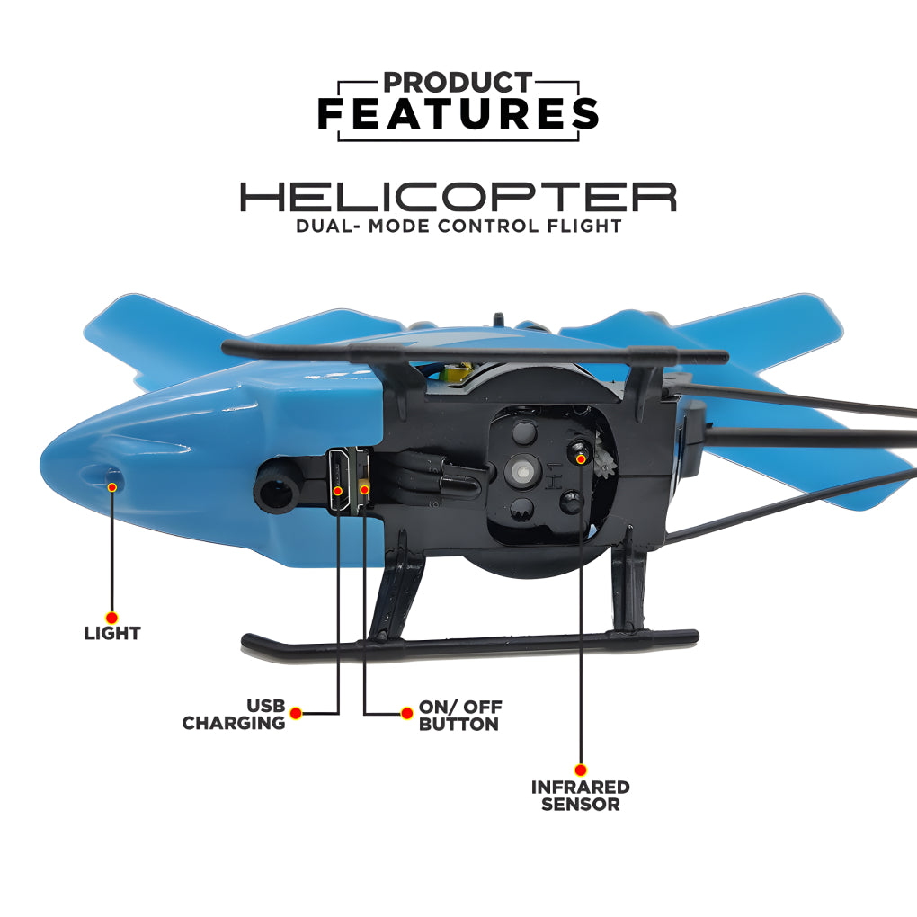 Exceed Helicopter Remote Control and Hand Sensor Charging Helicopter Toys with 3D Light Toys for Kids