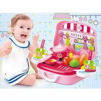 Kids Kitchen Playset with Carry Case – 26-Piece Pretend Cooking Toys for Boys & Girls – Role Play Chef Set for Toddlers and Children

