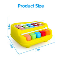 2-in-1 Xylophone &amp; Piano Musical Toy for Kids – Colorful Keys, Mallets &amp; Crisp Tones | Safe Musical Development Toy for Ages 1+
