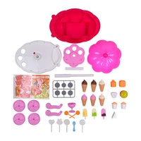 Sweet Cart Ice Cream Trolley Toy for Kids – 39 Accessories with Lights & Sound | Pretend Play Dessert Market Set
