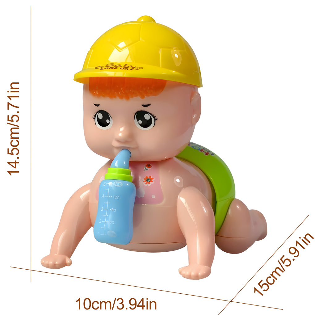 Crawling Baby Toy with Music and Flashing 3D Light Sound Musical Toy Toddler Baby, Kids Running and Weeping Baby Crawling Attractive Naughty Toy for Kids