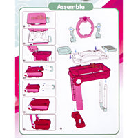 Beauty Makeup Kit for Girls – 2-in-1 Portable Vanity Trolley with 21 Accessories (Pink)
