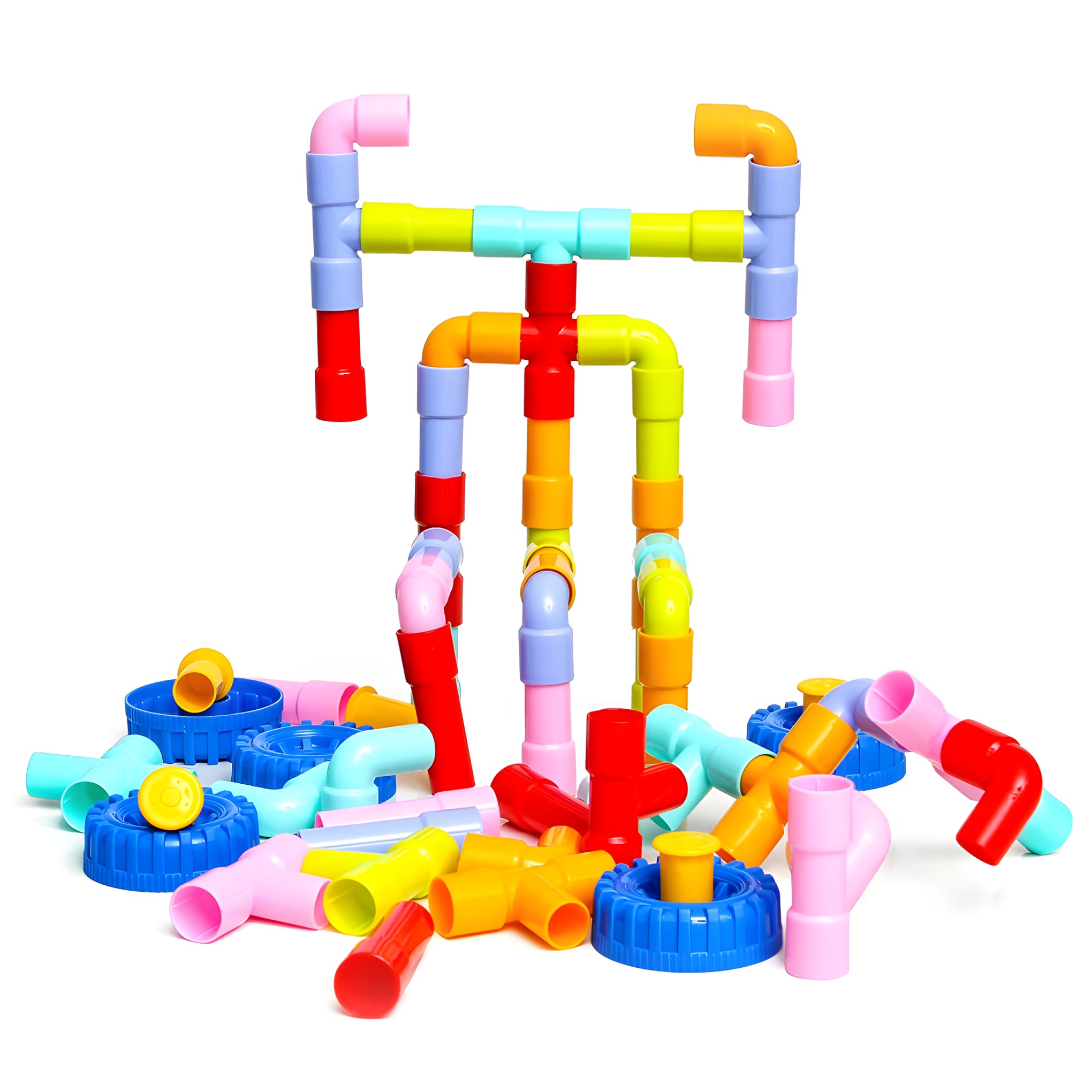 75-Piece Smart Plastic Building Blocks – Large Pipe-Shaped STEM Construction Toy for Kids | Educational & Creative Play for Boys & Girls