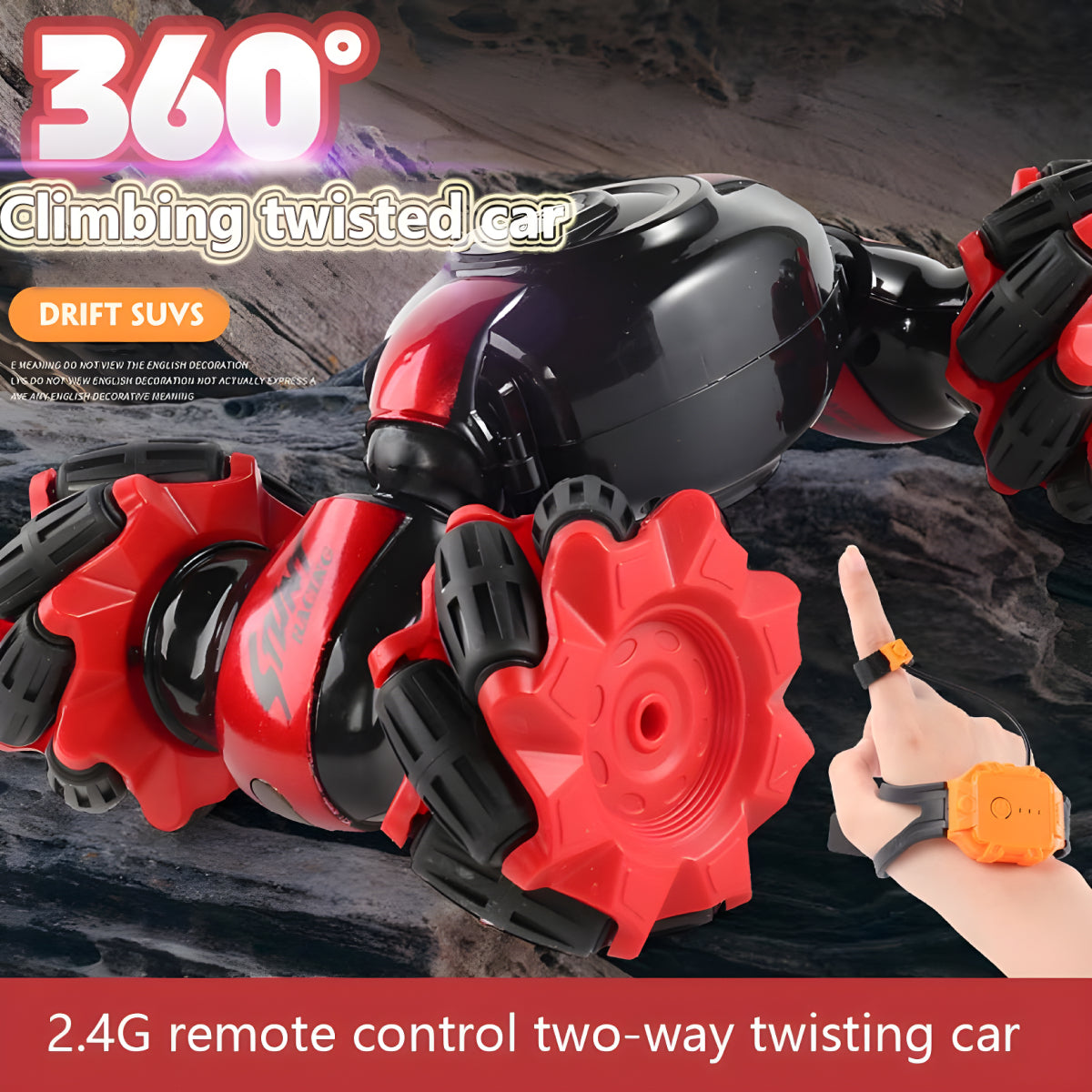 Stunt Car Twisting Drift Gesture Sensor Watch Control Toy Cars Flips with Lights Music