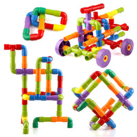 75-Piece Smart Plastic Building Blocks – Large Pipe-Shaped STEM Construction Toy for Kids | Educational & Creative Play for Boys & Girls
