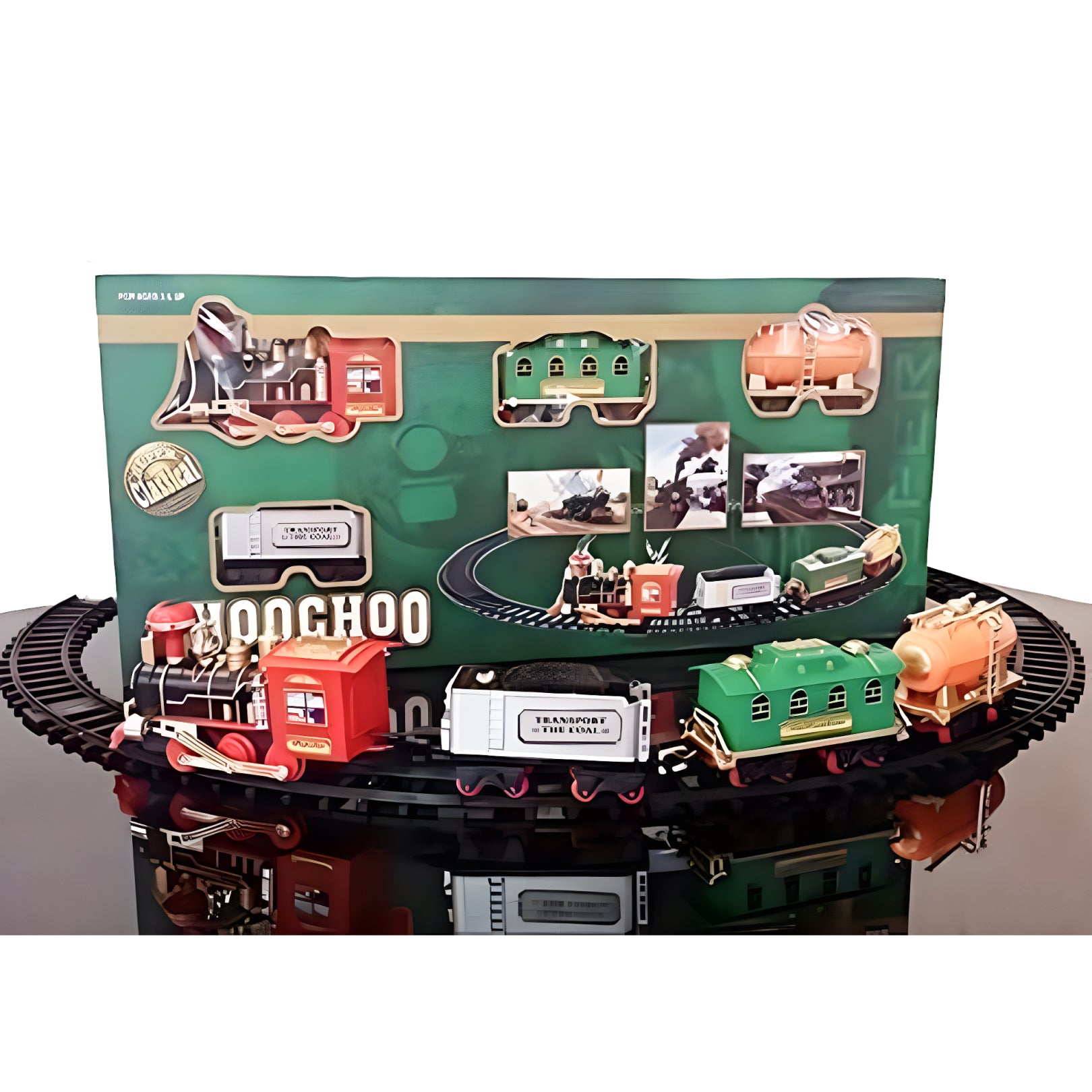 Classic Steam Train Set for Kids – Battery Operated Toy Train with Track, Smoke & Lights | Vintage Locomotive Playset (3+ Years)