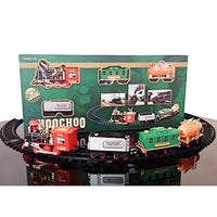 Classic Steam Train Set for Kids – Battery Operated Toy Train with Track, Smoke & Lights | Vintage Locomotive Playset (3+ Years)
