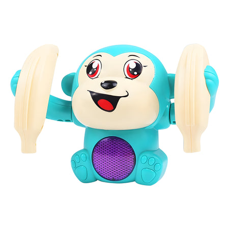 Monkey Musical Toy for Kids Baby Spinning Rolling Doll Tumble Toy with Voice Control Musical Light and Sound Effects with Sensor Toy for Kids
