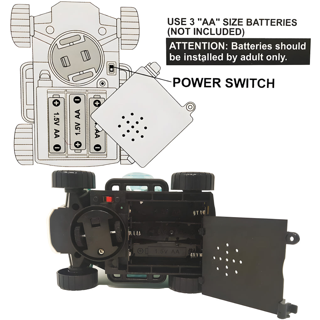 09 Future Musical &amp; Flashing Light Stunt Car Toy – 360° Rotating Action, Lights and Music