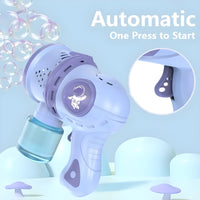 Automatic Bubble Gun for Kids – Leak-Proof Space Bubble Blower with LED Lights | Fun Bubble Maker Toy for Boys & Girls
