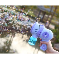 Automatic Bubble Gun for Kids – Leak-Proof Space Bubble Blower with LED Lights | Fun Bubble Maker Toy for Boys & Girls

