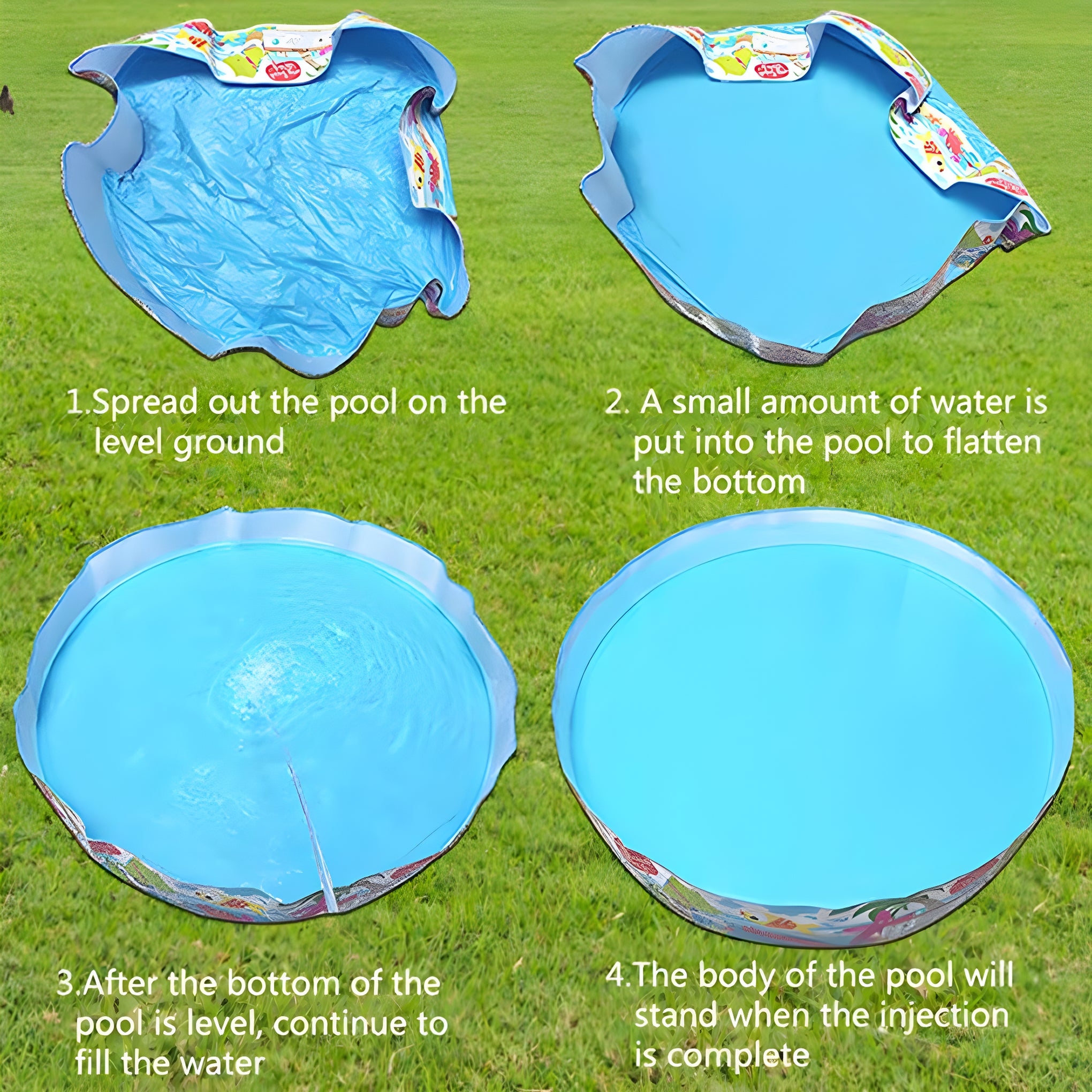 Inflatable Pool for Kids & Toddlers – Summer Garden Bathtub (2–10 ft)