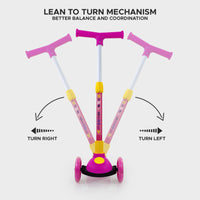 Super Scooter for Kids – 3-Wheel Foldable Kick Scooter with Height-Adjustable Handlebar, Extra-Wide LED PU Wheels & Rear Brake | Smart Ride-On Skate Scooter for Boys & Girls Ages 3–8
