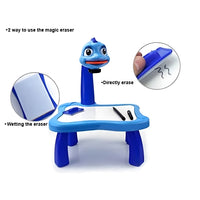 Kids Projector Drawing Table Set – Interactive Art & Tracing Toy with Lights, 24 Slide Patterns, Markers & Drawing Book
