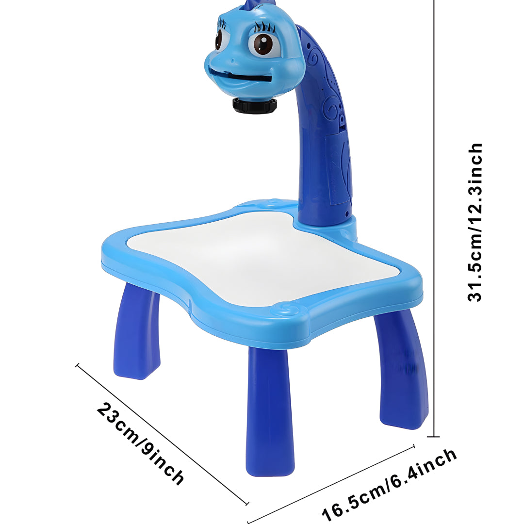Kids Projector Drawing Table Set – Interactive Art & Tracing Toy with Lights, 24 Slide Patterns, Markers & Drawing Book
