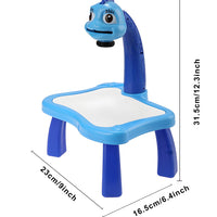 Kids Projector Drawing Table Set – Interactive Art & Tracing Toy with Lights, 24 Slide Patterns, Markers & Drawing Book
