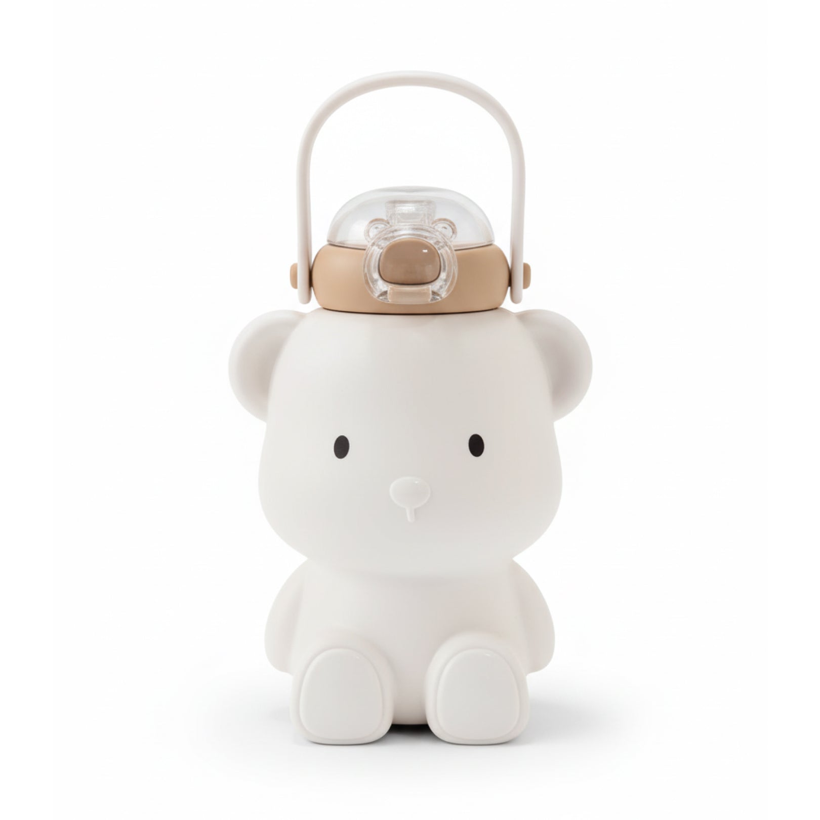 Bear Shape Kids Sipper with Straw & Strap | Double Wall Insulated Stainless Steel | 450ml