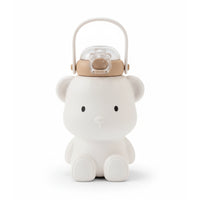 Bear Shape Kids Sipper with Straw & Strap | Double Wall Insulated Stainless Steel | 450ml
