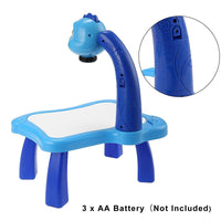 Kids Projector Drawing Table Set – Interactive Art & Tracing Toy with Lights, 24 Slide Patterns, Markers & Drawing Book
