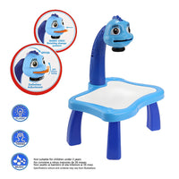 Kids Projector Drawing Table Set – Interactive Art & Tracing Toy with Lights, 24 Slide Patterns, Markers & Drawing Book
