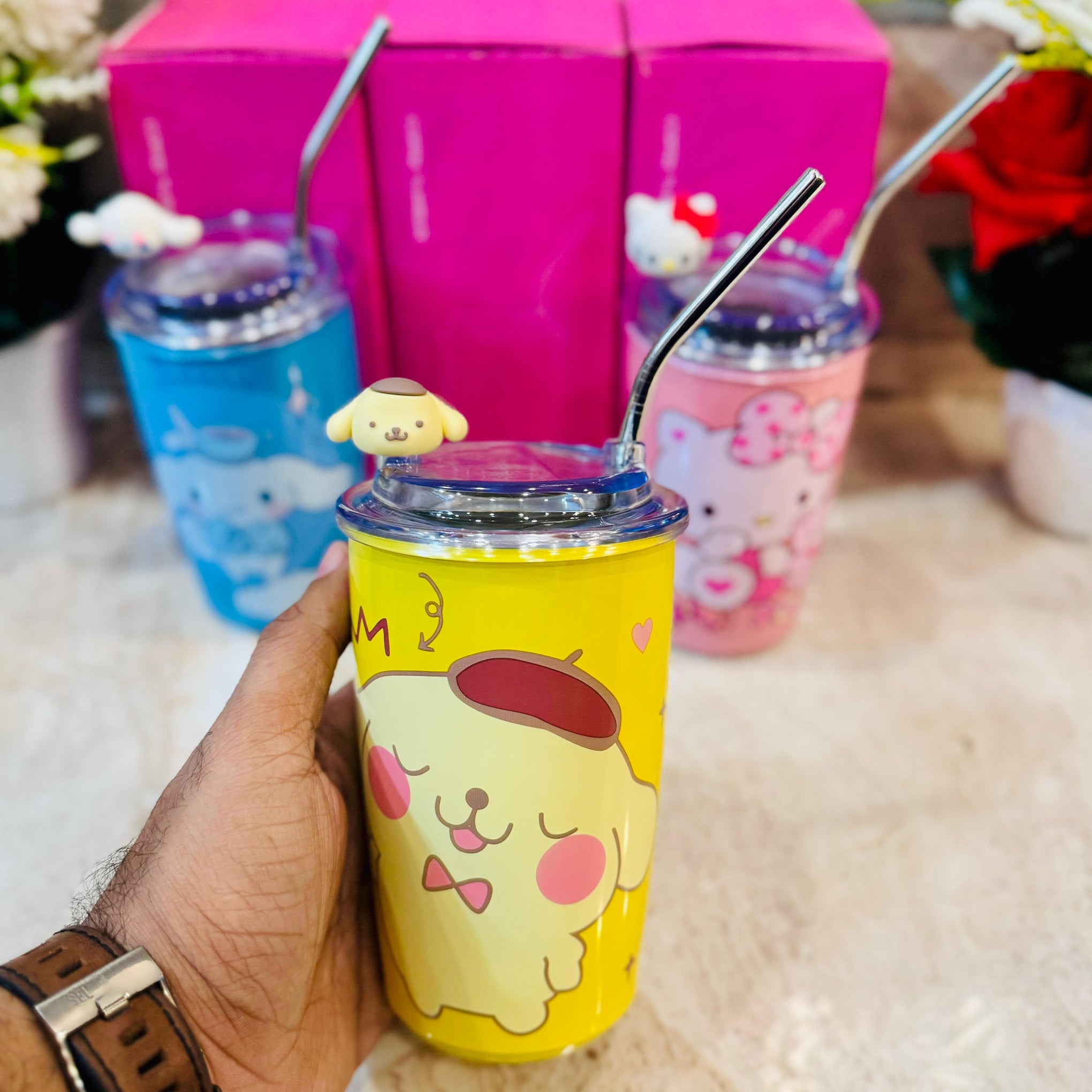 Insulated Stainless Steel Tumbler with Straw - 400ml