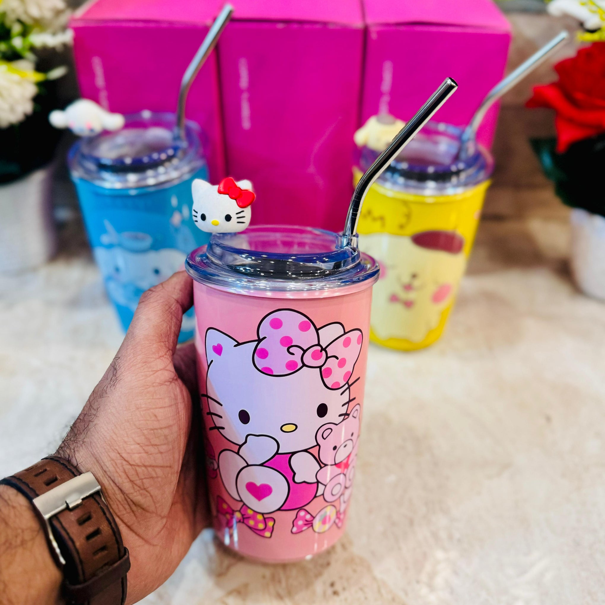 Insulated Stainless Steel Tumbler with Straw - 400ml