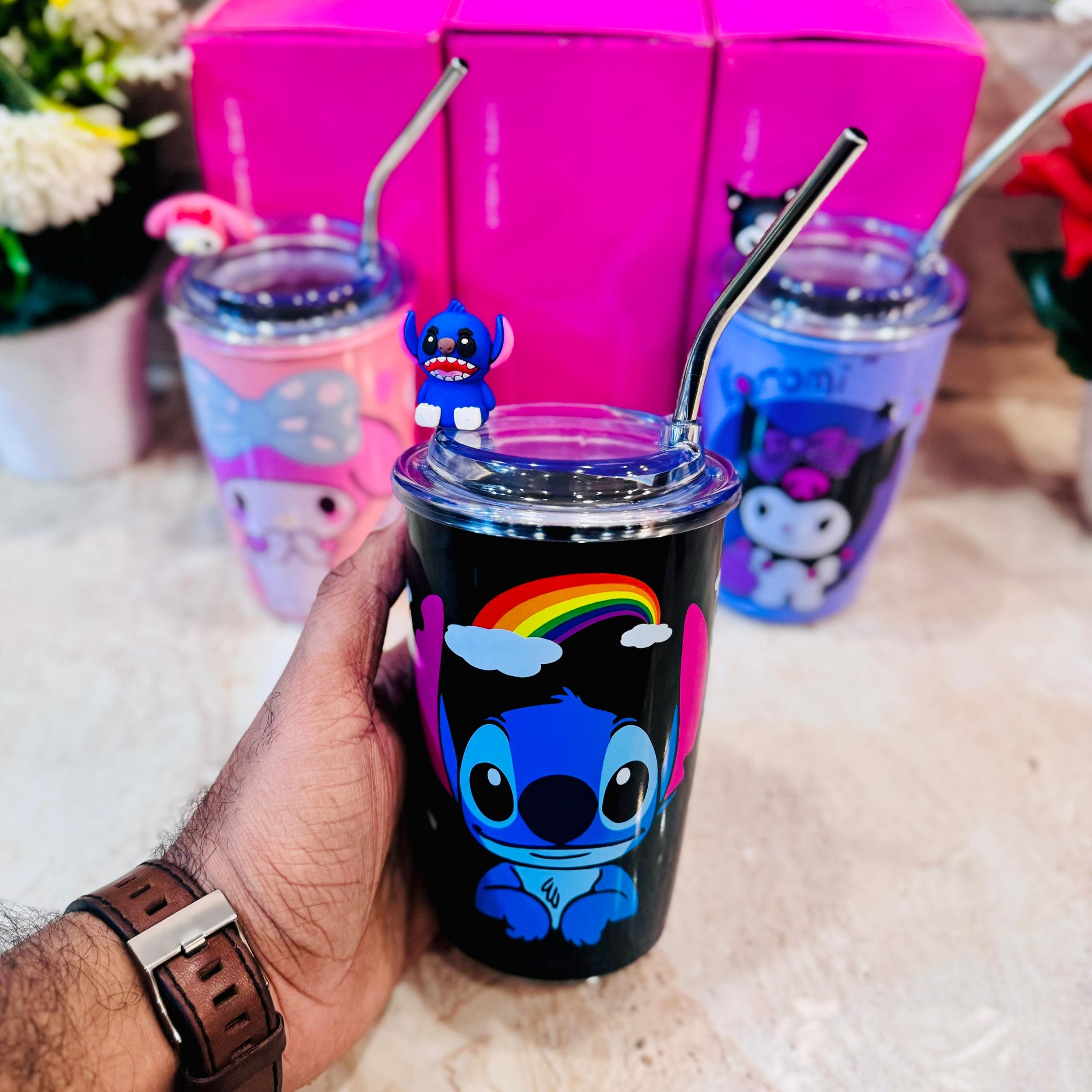 Insulated Stainless Steel Tumbler with Straw - 400ml