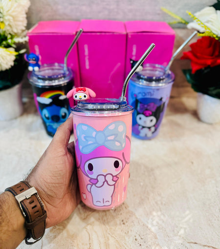 Insulated Stainless Steel Tumbler with Straw - 400ml