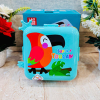 Toucan Insulated Steel Lunch Box - 3 Grids, 1120ml + 70ml with Steel Spoon & Small Container
